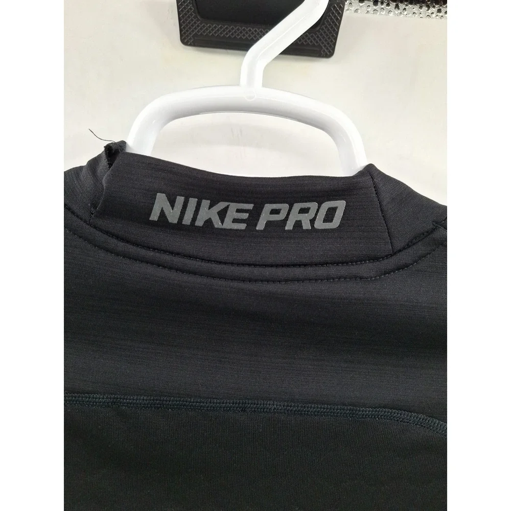 Nike Pro Hyperwarm Fitted Large Black Compression Shirt